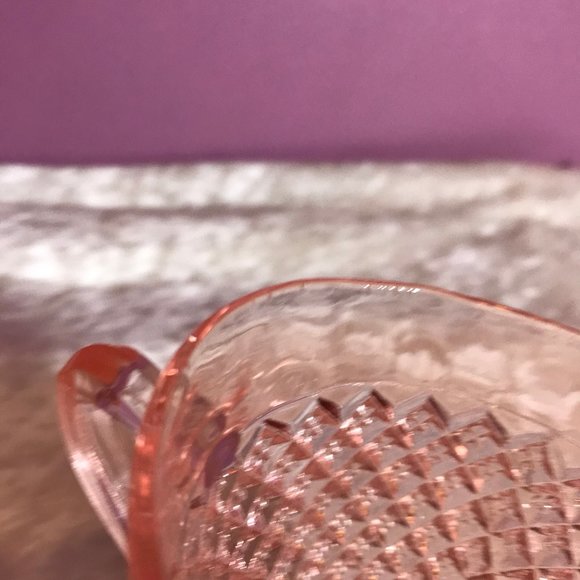 Anchor Hocking Fun Miss America Pink Vintage Sugar Dish GUC Retro Kitchen Server - Picture 5 of 5